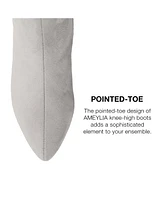 Journee Collection Women's Ameylia Wide Width Calf Block Heel Knee High Boots