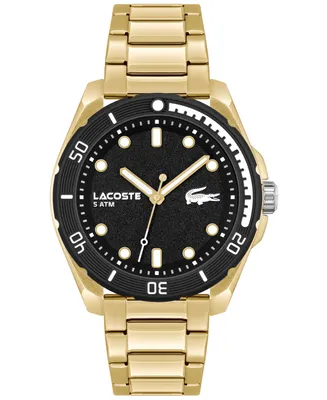Lacoste Men's Finn Quartz Gold-Tone Bracelet Watch 44mm