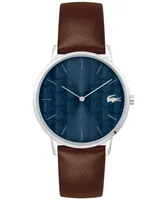 Lacoste Men's Crocorigin Quartz Brown Leather Strap Watch 40mm