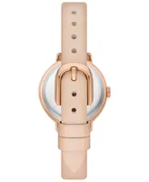 kate spade new york Women's Morningside Three Hand Pink Pro-Planet Leather Watch 28mm Gift Set