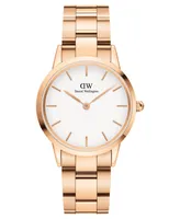 Daniel Wellington Women's Iconic Link 23K Rose Gold Pvd Plated Stainless Steel Watch 32mm - Rose