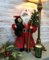 Santa's Workshop 15" Pine Cone Santa and Black Bear