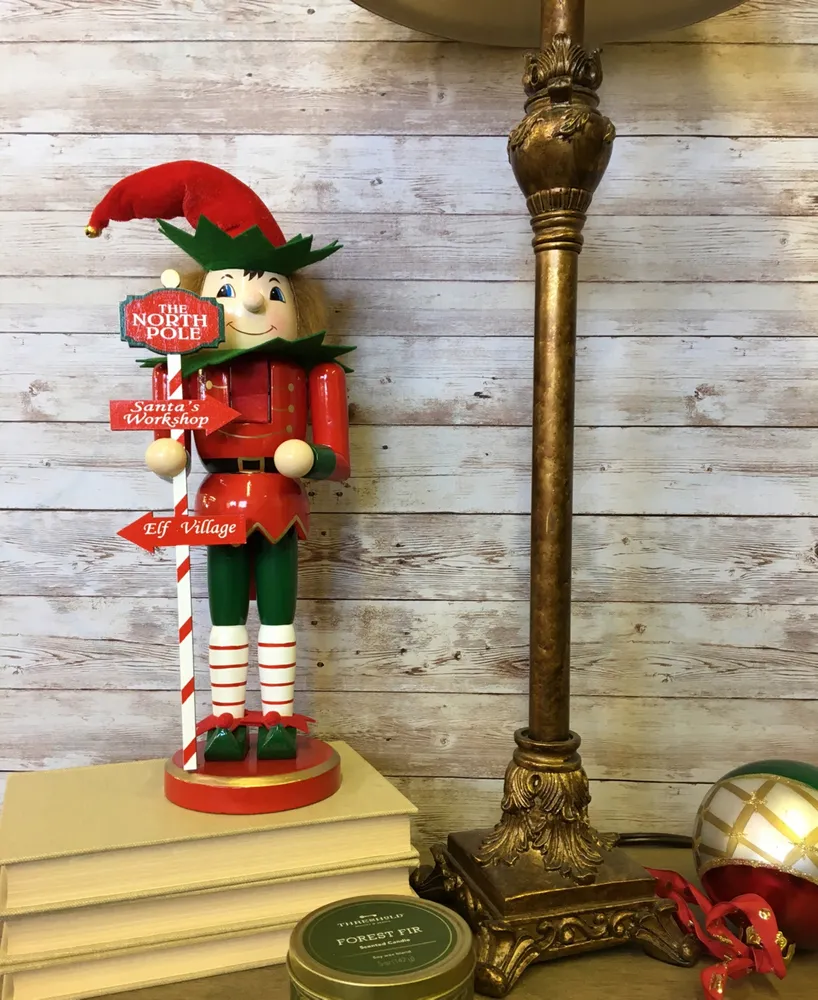 Santa's Workshop 14" North Pole Elf Nutcracker