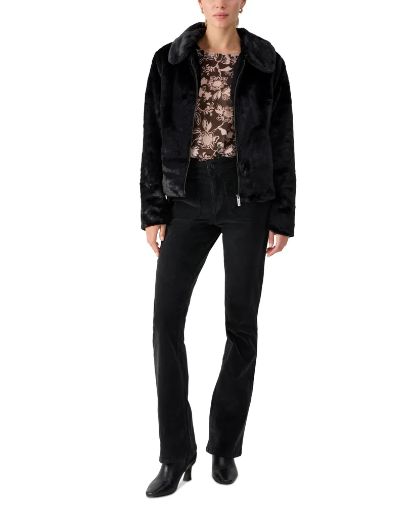 Sanctuary Women's Faux-Fur Zip-Front Jacket