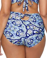 Raisins Curve Trendy Plus Island Tummy-Control Bikini Bottoms