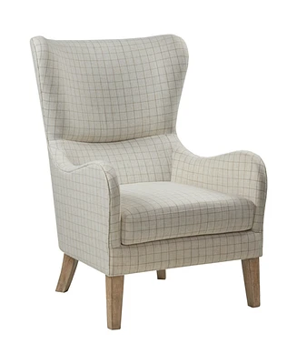 Madison Park Arianna Fabric Swoop Wing Chair