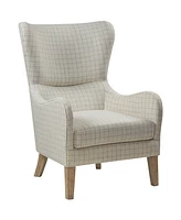 Madison Park Arianna Fabric Swoop Wing Chair