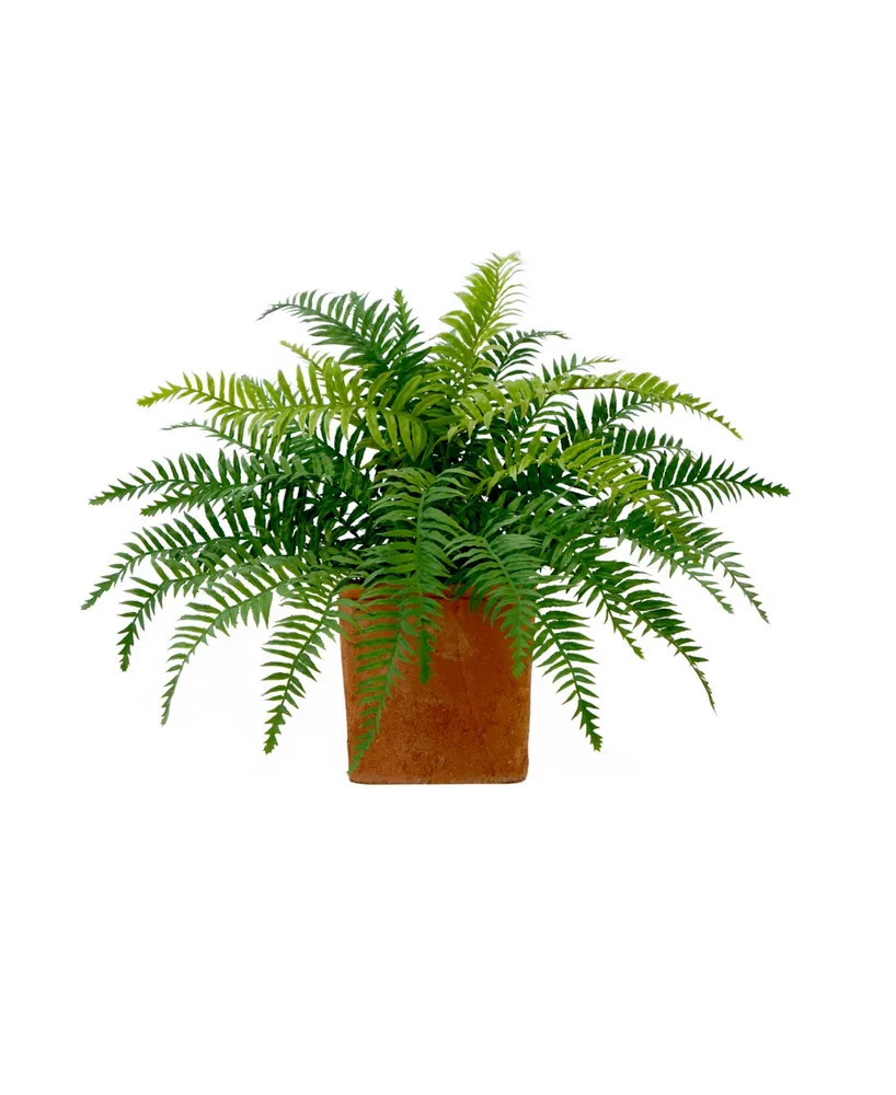 Nearly Natural 22" Artificial Fern Plant in Decorative Planter