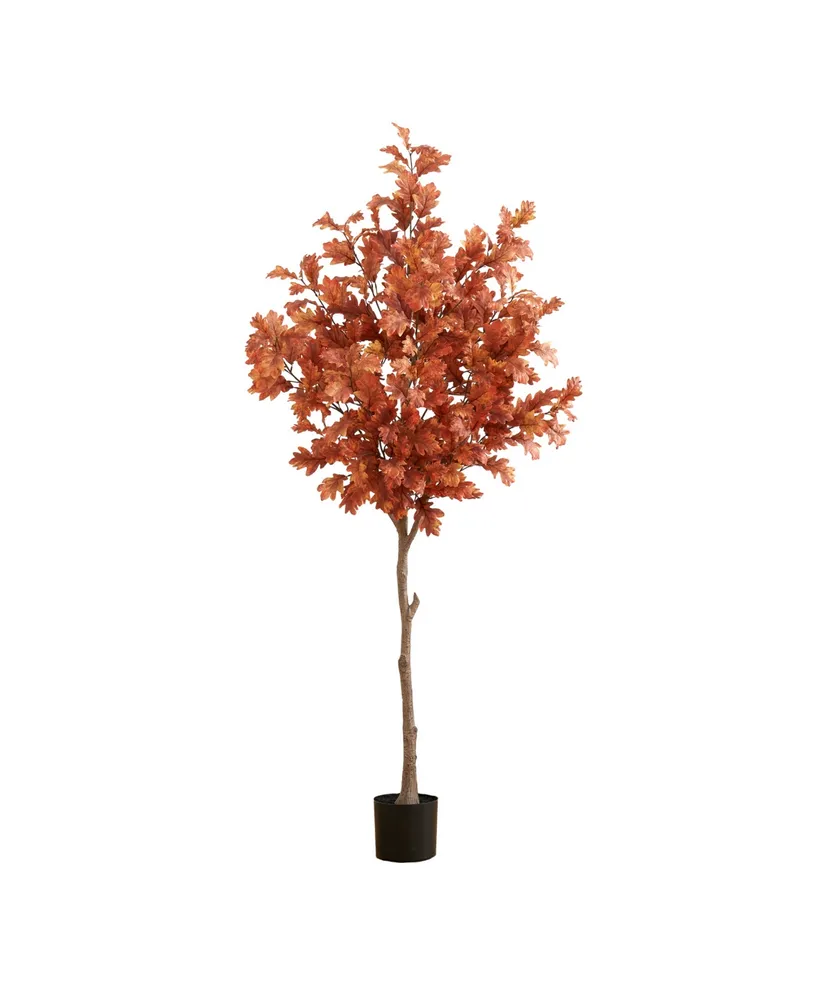 Nearly Natural 72" Autumn Oak Artificial Fall Tree