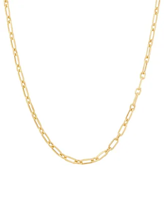 Italian Gold Children's Paperclip Link 13" Chain Necklace in 14k Gold