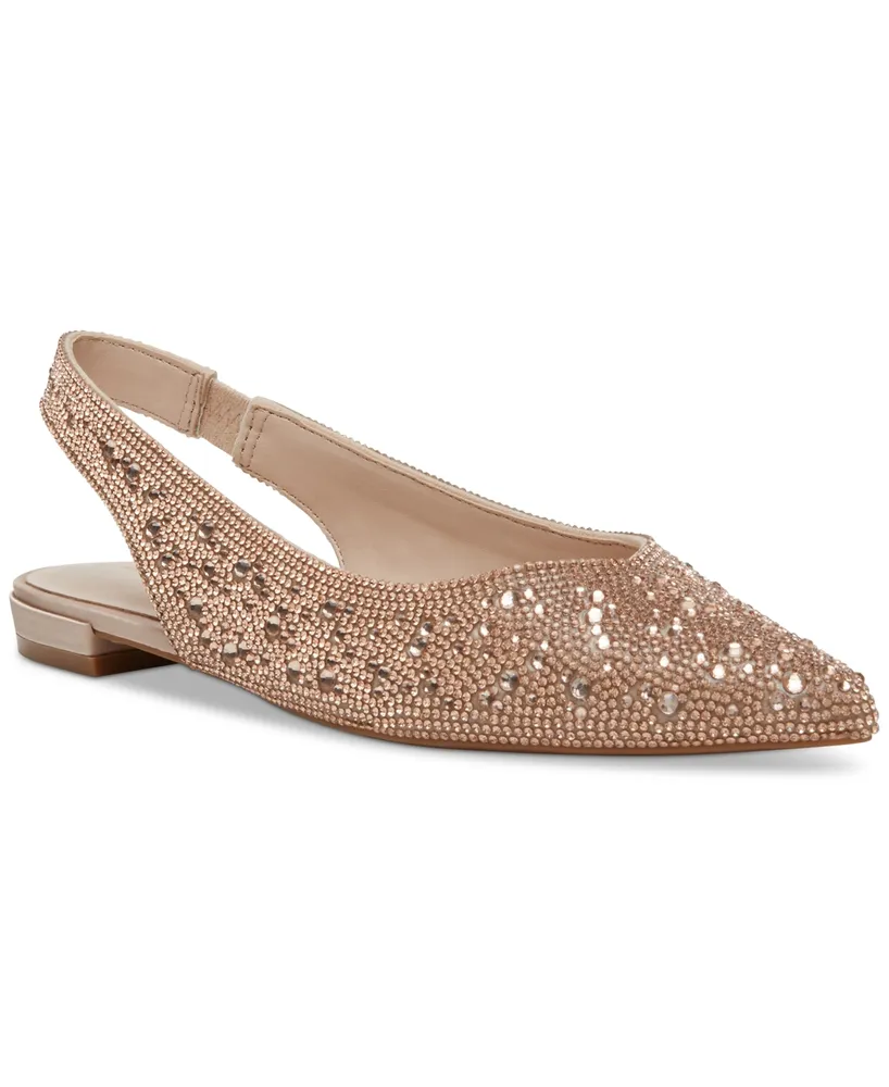 Madden Girl Deviin-r Rhinestone Pointed-Toe Slingback Flats