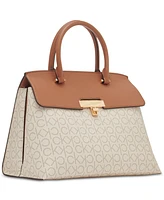 Calvin Klein Becky Signature Turnlock Convertible Satchel