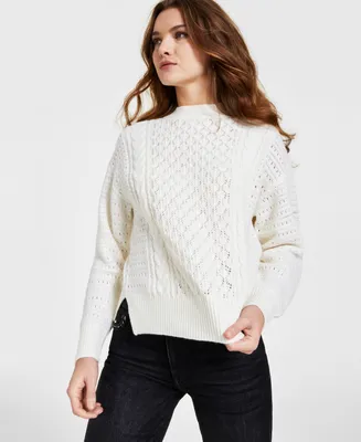 Guess Women's Edwige Long-Sleeve Mock-Neck Sweater