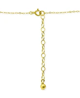 Giani Bernini Cubic Zirconia Open Heart Pendant Necklace, 16" + 2" extender, Created for Macy's