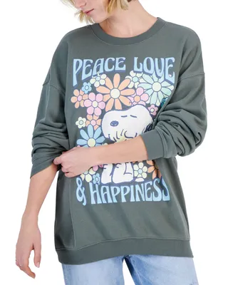 Grayson Threads, The Label Juniors' Snoopy Long-Sleeve Graphic Sweatshirt