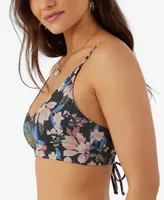 O'Neill Women's Matira Printed Tropical Strappy Bikini Top