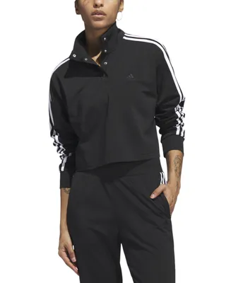 adidas Women's Quarter-Snap-Up Tricot Pullover Top