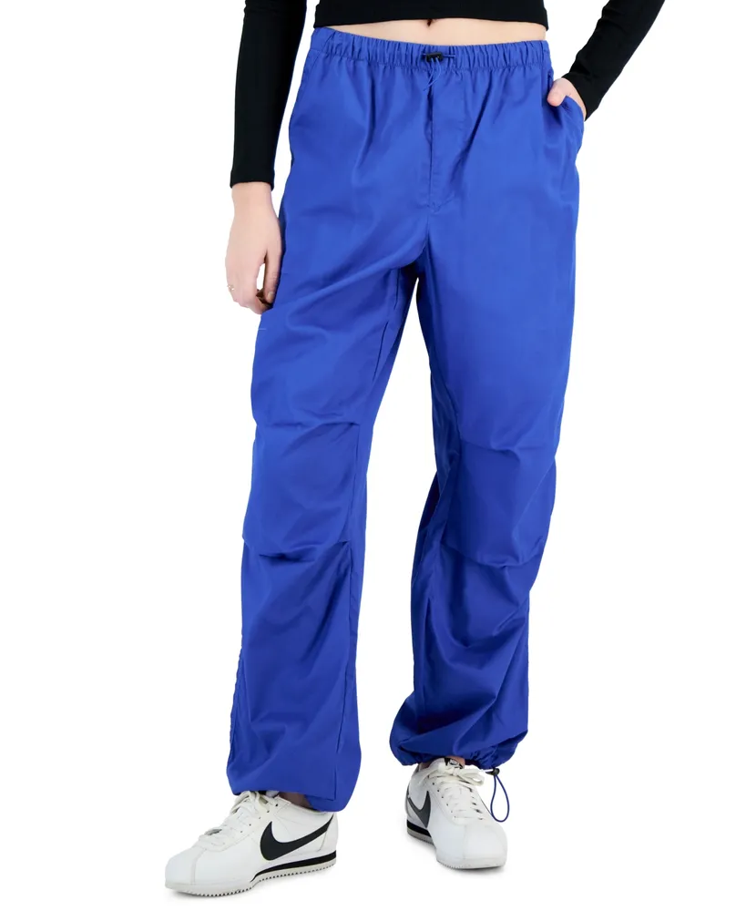 Love, Fire Juniors' Cotton Drawcord-Waist Parachute Pants