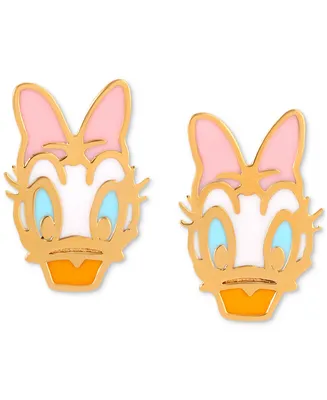 Girls Crew 18k Gold-Plated Color Daisy Duck Stud Earrings