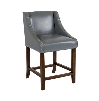Taylorsville 24 Inch Counter Height Stool With Nailhead Trim