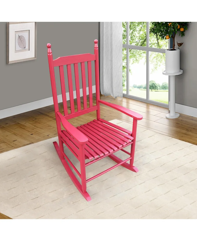 Simplie Fun Wooden Porch Rocker Chair Iii