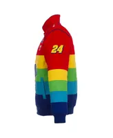 Men's Jh Design Red, Blue Jeff Gordon Twill Uniform Full-Snap Jacket