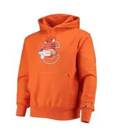 Men's Champion Orange Clemson Tigers Vault Logo Reverse Weave Pullover Hoodie