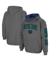 Big Boys Colosseum Charcoal Notre Dame Fighting Irish 2-Hit Team Pullover Hoodie