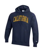 Men's Champion Navy Cal Bears Team Arch Reverse Weave Pullover Hoodie