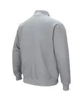 Men's Colosseum Heathered Gray Arkansas Razorbacks Tortugas Team Logo Quarter-Zip Jacket