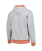 Men's Mitchell & Ness Heather Gray Texas Longhorns Pullover Hoodie