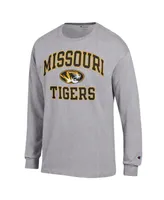 Men's Champion Heather Gray Missouri Tigers High Motor Long Sleeve T-shirt