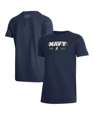 Big Boys Under Armour Navy Navy Midshipmen 2023 Aer Lingus College Football Classic Performance Cotton T-shirt