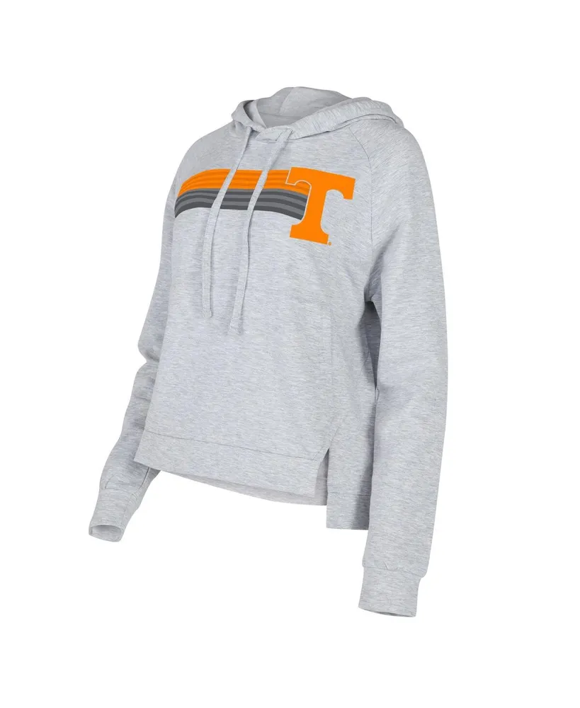 Women's Concepts Sport Gray Tennessee Volunteers Cedar Tri-Blend Raglan Pullover Hoodie