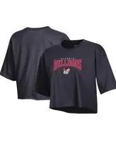 Women's Champion Heather Charcoal Georgia Bulldogs Boyfriend Cropped T-shirt