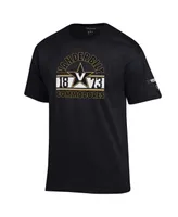 Men's Champion Black Vanderbilt Commodores 150th Anniversary 1873 Jersey T-shirt