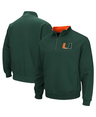 Men's Colosseum Miami Hurricanes Tortugas Logo Quarter-Zip Jacket