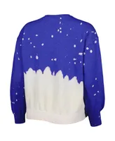 Women's Gameday Couture Royal Distressed Kentucky Wildcats Twice As Nice Faded Dip-Dye Pullover Long Sleeve Top