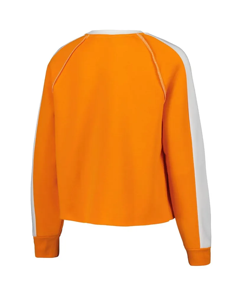 Women's Gameday Couture Tennessee Orange Volunteers Blindside Raglan Cropped Pullover Sweatshirt