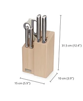 Joseph Joseph Elevate Fusion 5-Piece Knife, Cleaver and Scissor Set with Beechwood Block