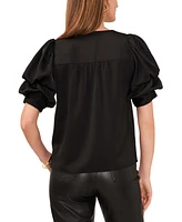 1.state Women's Tiered Bubble-Sleeve V-Neck Blouse