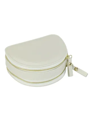 Mele & Co Duo Mini Fashion Half Moon Travel Jewelry Case in Leather
