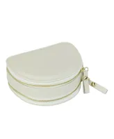 Mele & Co Duo Mini Fashion Half Moon Travel Jewelry Case in Leather