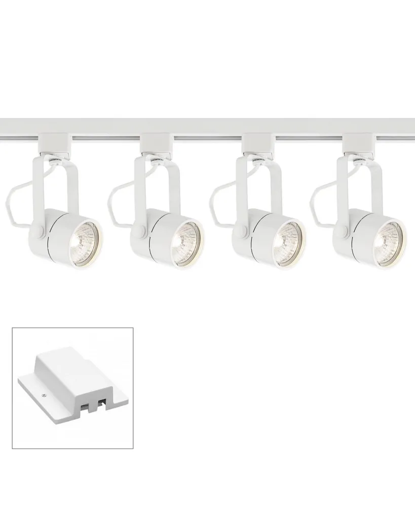 Pro Track 4-Head 50 Watt Ceiling Track Light Fixture Kit Floating Canopy Spot