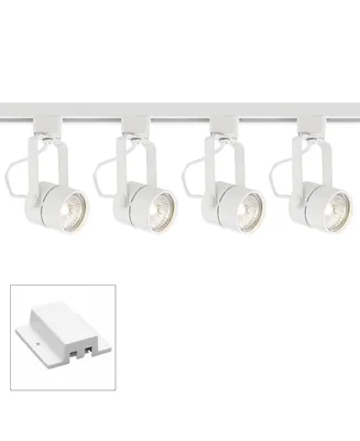 Pro Track 4-Head 50 Watt Ceiling Track Light Fixture Kit Floating Canopy Spot