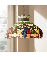 Robert Louis Tiffany Ripe Fruit Bronze Tiffany Style Pendant Chandelier Lighting 20" Wide Stained Glass Shade 3