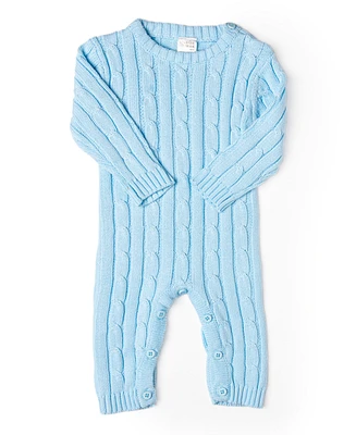 Baby Mode Signature Boys or Girls Long Sleeved Cable Knit Coverall