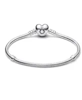 Pandora Sterling Silver Moments Heart Clasp Snake Chain Bracelet