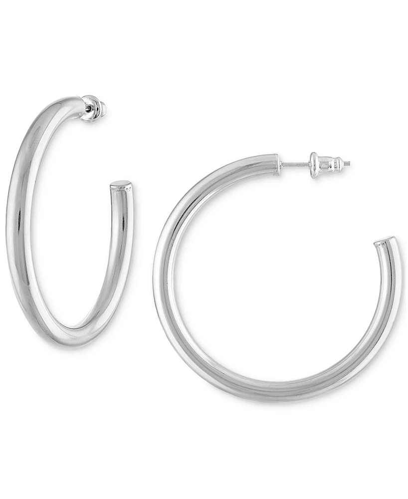 Medium Anti-Tarnish Open Hoop Earrings