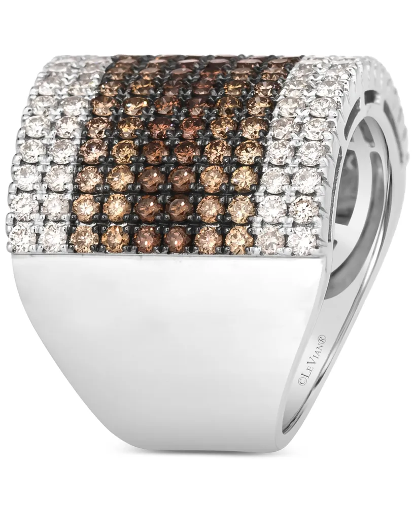 Le Vian Ombre Chocolate Ombre Diamond & Vanilla Diamond (3 ct. t.w.) Wide Band Ring in 14k White Gold